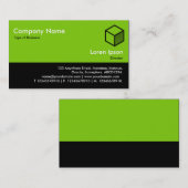 Kleurvoettekst - Martian Green en Black Visitekaartje (Voorkant / Achterkant)