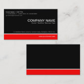 Kleurvoettekst - Rood met zwart Visitekaartje (Voorkant / Achterkant)