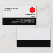 Kleurvoettekst - zwart visitekaartje (Voorkant / Achterkant)