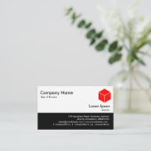 Kleurvoettekst - zwart visitekaartje (Staand voorkant)