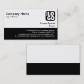 Kleurvoettekst - zwart visitekaartje (Voorkant / Achterkant)