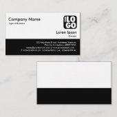 Kleurvoettekst - zwart visitekaartje (Voorkant / Achterkant)