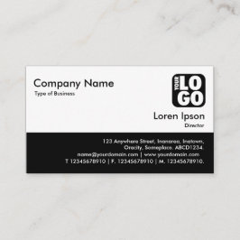 Kleurvoettekst - zwart visitekaartje