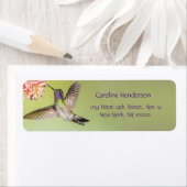 Kleurvogel die naar een ventilator vliegt etiket (Insitu)