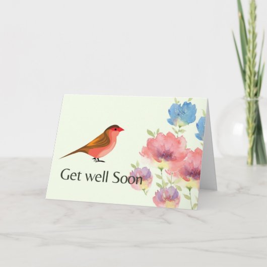 kleurvogel feestdagen kaart (Voorkant)