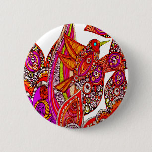 Kleurvogel van de witte Button van het Paradijs