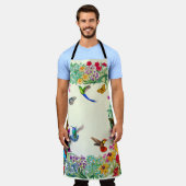 Kleurvogel vlinder Floral Tuin Schort (Gedragen)