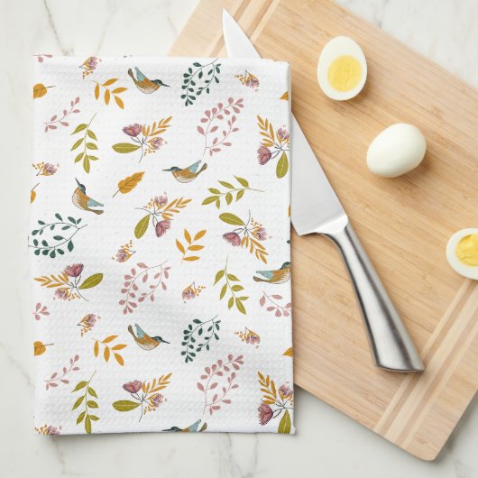 Kleurvogels Theedoek (Quarter Fold)