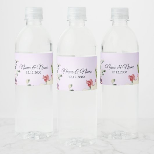 Kleurvol Bloem Waterfles Label Waterfles Etiket (Flessen)