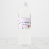 Kleurvol Bloem Waterfles Label Waterfles Etiket (Voorkant)