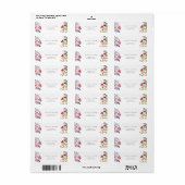 Kleurvol Bloemig Bruiloftsfeest Retouradres Etiket (Full Sheet)