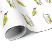 Kleurvol inpakpapier met waterverf specht (Rol Hoek)