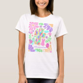 Kleurvol Kruis Jezus Pasen Dames Aangepaste Naam T-shirt (Voorkant)