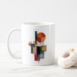 Kleurvolle Bauhaus Geometrische Abstracte Kunst Mo Koffiemok