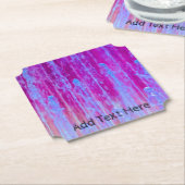 Kleurvolle blauwe, Paarse en roze Abstracte kunst Kartonnen Onderzetters (Gekanteld)