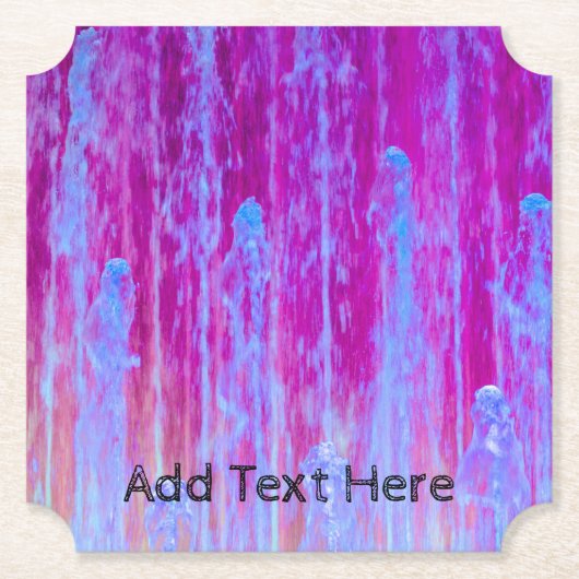 Kleurvolle blauwe, Paarse en roze Abstracte kunst Kartonnen Onderzetters (Voorkant)