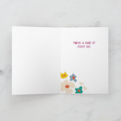 Kleurvolle bloemen baby op elke zondag kaart (Binnen)