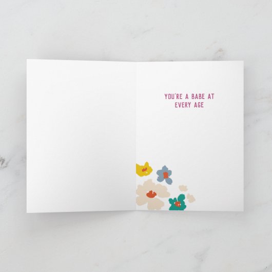 Kleurvolle bloemen baby op elke zondag kaart (Binnen)