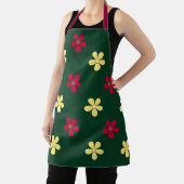 Kleurvolle bloemen Groene Moderne Floral Schort (Insitu)