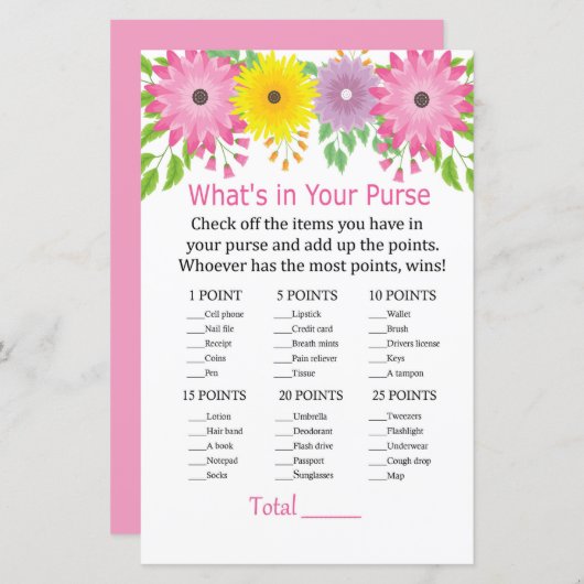 Kleurvolle bloemen Wat zit er in je paardenspel? (Voorkant / Achterkant)