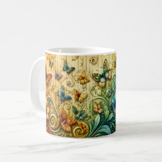 Kleurvolle bloemrijke fantasie kunst mok | Whimsic