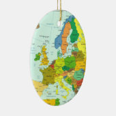 Kleurvolle Europese kaart met landen Keramisch Ornament (Rechts)