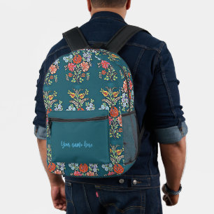 Kleurvolle Hongaarse bloemen Bedrukte Rugzak