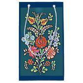 Kleurvolle Hongaarse bloemen Klein Cadeauzakje (Achterkant)