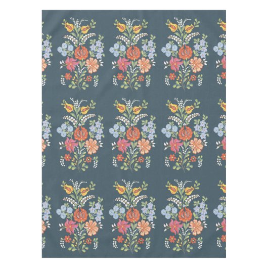 Kleurvolle Hongaarse bloemen Tafelkleed (Voorkant)