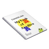 Kleurvolle kikkers - Aangepaste doppen Notitieboek (Rechterzijde)