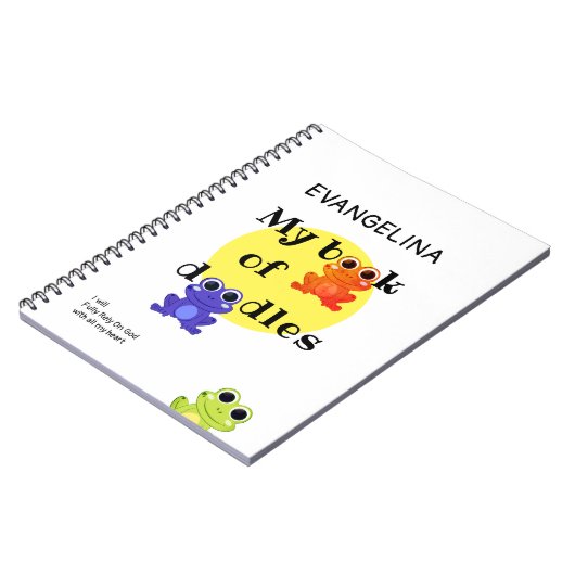 Kleurvolle kikkers - Aangepaste doppen Notitieboek (Linkerzijde)