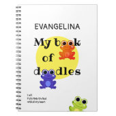 Kleurvolle kikkers - Aangepaste doppen Notitieboek (Voorkant)