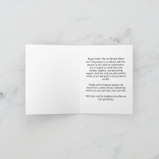 Kleurvolle Omhelzing - Een Vaderdag Tributo Kaart (Binnen)