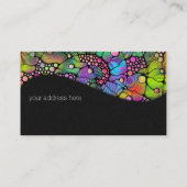 Kleurvolle Stippen Spirals Handschilderen 1 Visitekaartje (Achterkant)