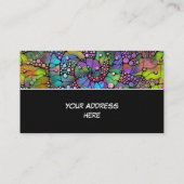 Kleurvolle Stippen Spirals Handschilderen 1 Visitekaartje (Achterkant)