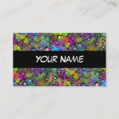 Kleurvolle Stippen Spirals Handschilderen 1 Visitekaartje (Voorkant)