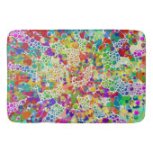 Kleurvolle Stippen Spirals Handschilderen 2 Badmat (Voorkant)