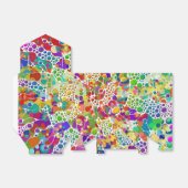 Kleurvolle Stippen Spirals Handschilderen 2 Bedankdoosjes (Uitgevouwen)