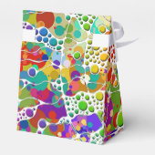 Kleurvolle Stippen Spirals Handschilderen 2 Bedankdoosjes (Achterkant)