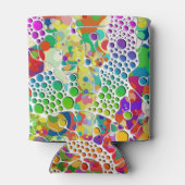 Kleurvolle Stippen Spirals Handschilderen 2 Blikjeskoeler (Achterkant)
