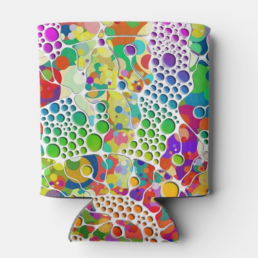 Kleurvolle Stippen Spirals Handschilderen 2 Blikjeskoeler (Achterkant)