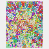 Kleurvolle Stippen Spirals Handschilderen 2 Fleece Deken (Voorkant)