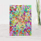 Kleurvolle Stippen Spirals Handschilderen 2 Kaart (Achterkant)