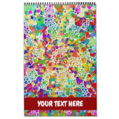 Kleurvolle Stippen Spirals Handschilderen 2 Kalender (Hoes)