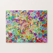 Kleurvolle Stippen Spirals Handschilderen 2 Legpuzzel (Horizontaal)