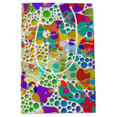 Kleurvolle Stippen Spirals Handschilderen 2 Medium Cadeauzakje (Voorkant)