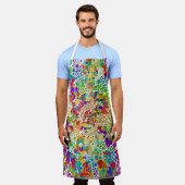 Kleurvolle Stippen Spirals Handschilderen 2 Schort (Gedragen)