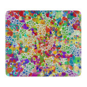 Kleurvolle Stippen Spirals Handschilderen 2 Snijplank (Voorkant)