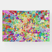 Kleurvolle Stippen Spirals Handschilderen 2 Spandoek (Horizontaal)