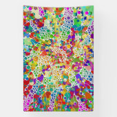 Kleurvolle Stippen Spirals Handschilderen 2 Spandoek (Verticaal)